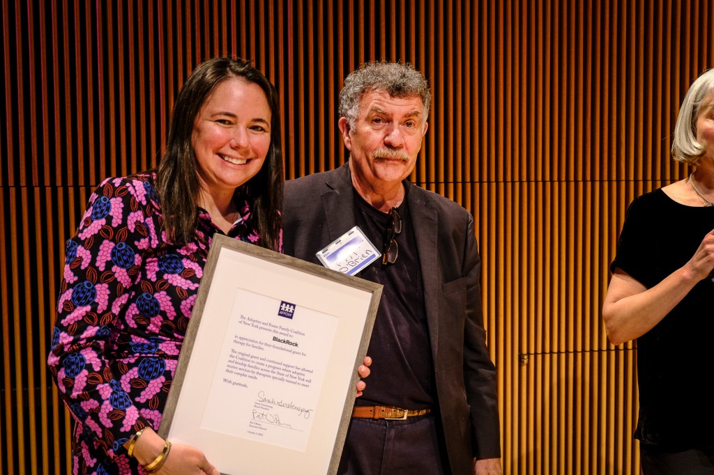 Caroline Heller, Global Head of Human Resources of BlackRock at Adoptive and foster family Coalition event